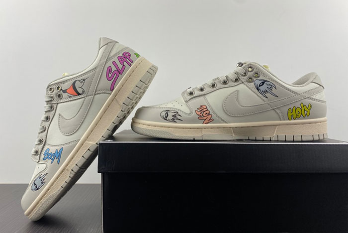 Nike Dunk White/Grey Low Chrome Hearts DD1503-107