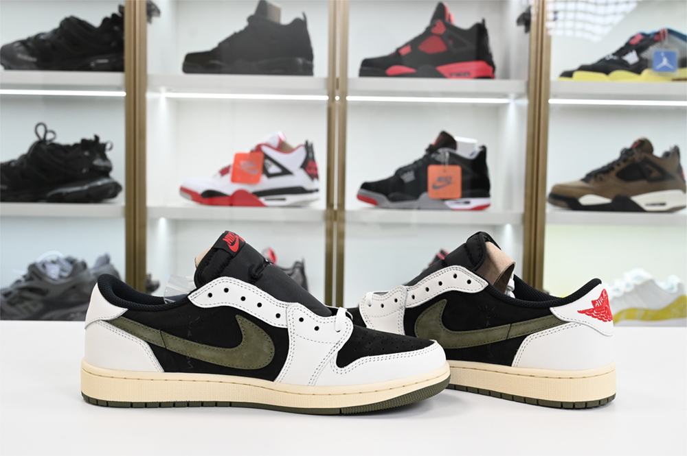 Travis Scott x Air Jordan 1 Low OG Olive  DZ4137-106