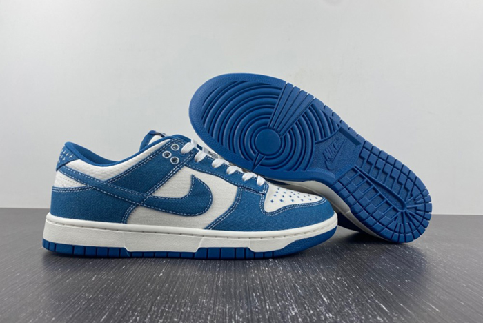 Nike Dunk Low Retro Industrial Blue Denim Sashiko DV0834-101 Men