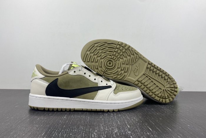 Jordan 1 Retro Low Golf Travis Scott Neutral Olive  FZ3124-200
