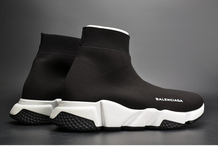 Balenciaga Stretch Mesh High Top Sneaker Black White 454485 W05G0