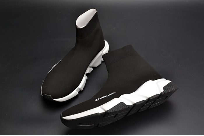 Balenciaga Stretch Mesh High Top Sneaker Black White 454485 W05G0