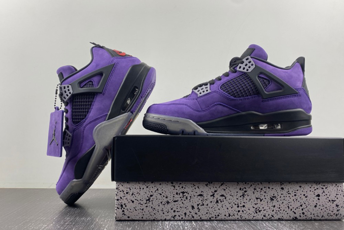 Jordan 4 Retro Travis Scott Purple  766296 LN4