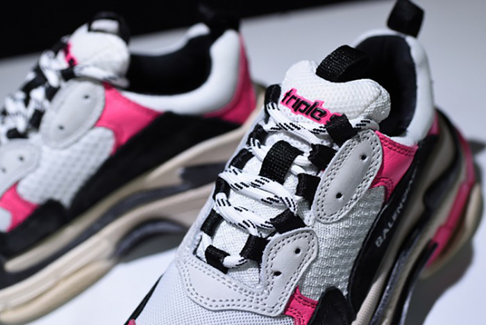 Balenciaga 17Fw Triple S Black Pink Women Sneaker 483523-W06E3-8080