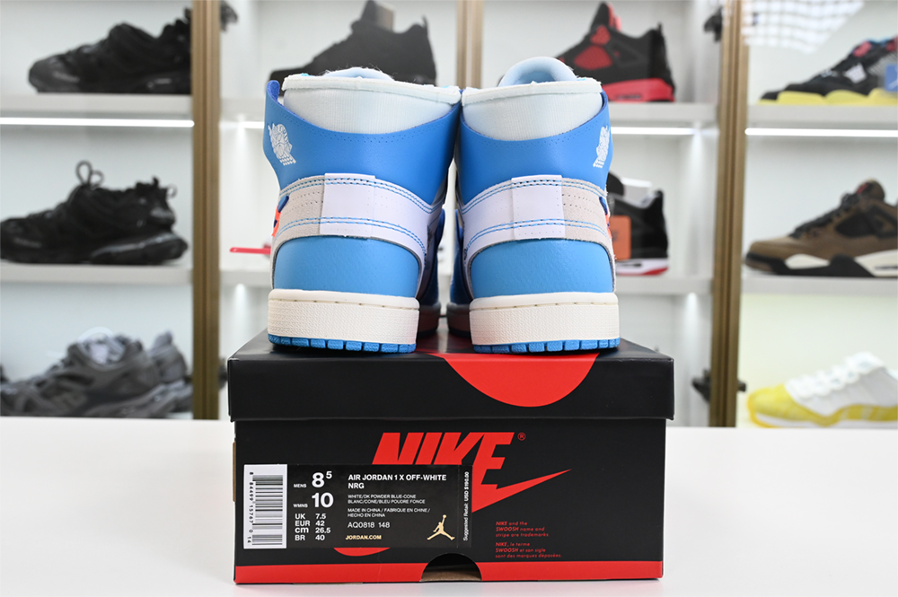 Off-White  Air Jordan 1 Powder Blue UNC AQ0818-148