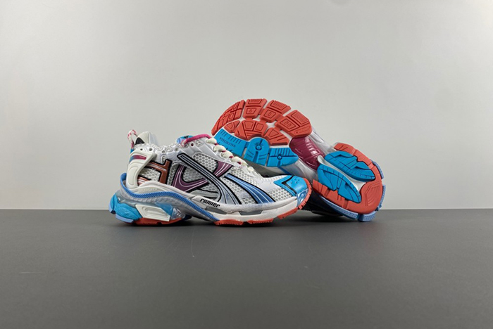 Balenciaga 7.5 white blue 772767-W3RBW-2325