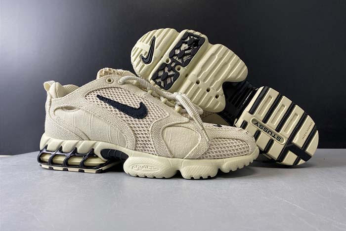 NIKE AIR ZOOM SPIRIDON CAGED STUSSY- FOSSIL CQ5486-200