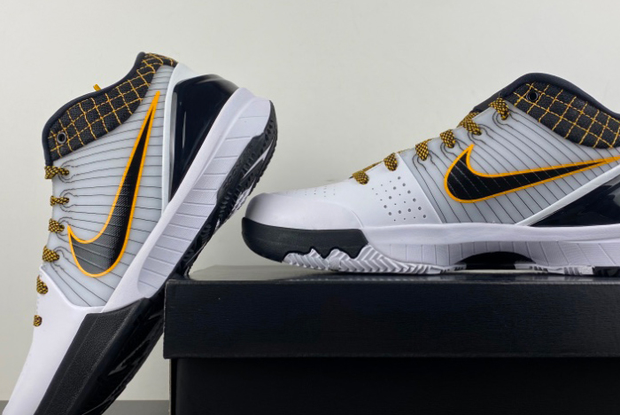 Nike Kobe 4 Protro White Black Del Sol Men