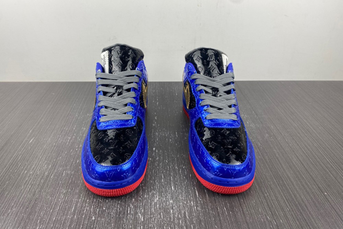 Louis V x Nike Air Force LV Black/Blue/Gold