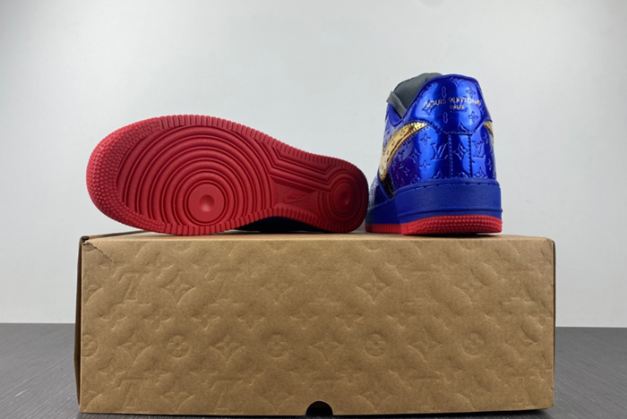 Louis V x Nike Air Force LV Black/Blue/Gold