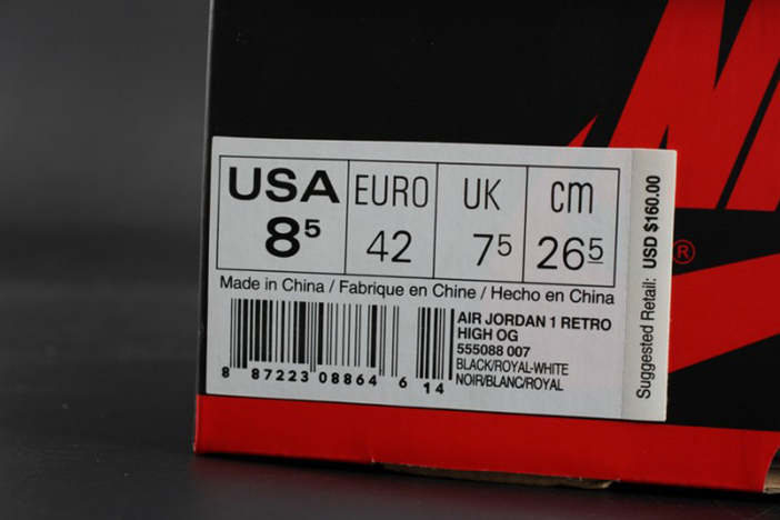 Air Jordan 1 Retro High OG 2017 Royal Blue 555088-007