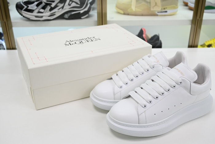 ALEXANDER MCQUEEN SOLE SNEAKERS 462214-WHGP7-9374-PURE WHITE GOLDEN LETTERS