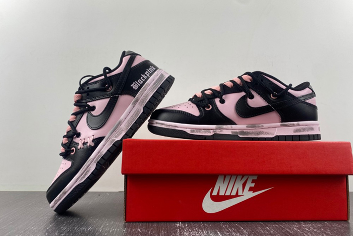 Nike SB DUNK LOW RETRO Strap co-branded black pink CW1590-100