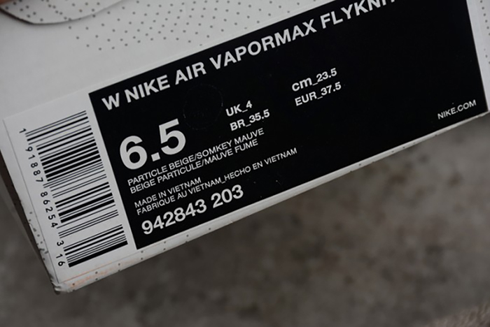 Nike Air VaporMax Flyknit 2.0 Particle Beige/Smokey Mauve womens 942843-203