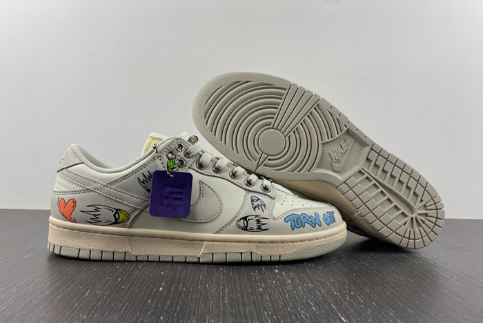 Nike Dunk White/Grey Low Chrome Hearts DD1503-107