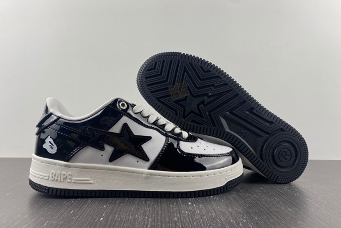 A Bathing Ape Bape Sta PATENT BLACK
