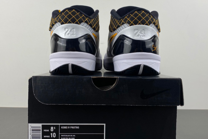 Nike Kobe 4 Protro White Black Del Sol Men