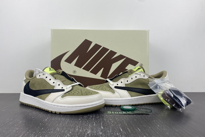 Jordan 1 Retro Low Golf Travis Scott Neutral Olive  FZ3124-200