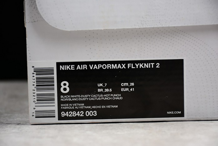 Nike Mens Air VaporMax Flyknit 2.0 Hot Punch 942842-003