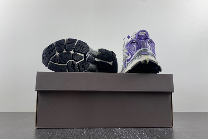 Balenciaga Runner Sneaker in Purple, Grey, White, & Black 677402-W3RB3-5901