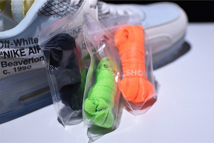 Off-White x Nike Air Max 90 AM90 THE TEN 10 Sail Muslin Virgil Abloh AA7293-100