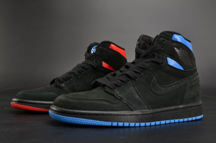 Air Jordan 1 Retro High OG "Quai 54" Black/Italy Blue-University Red mens AH1040-054