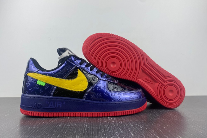 Louis V x Nike Air Force LV Black/Blue/Yellow