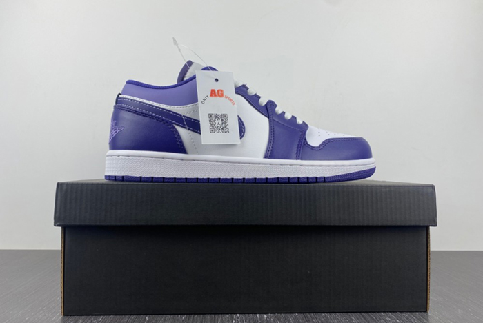 Air Jordan 1 Low White Purple 553558-515
