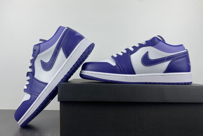 Air Jordan 1 Low White Purple 553558-515