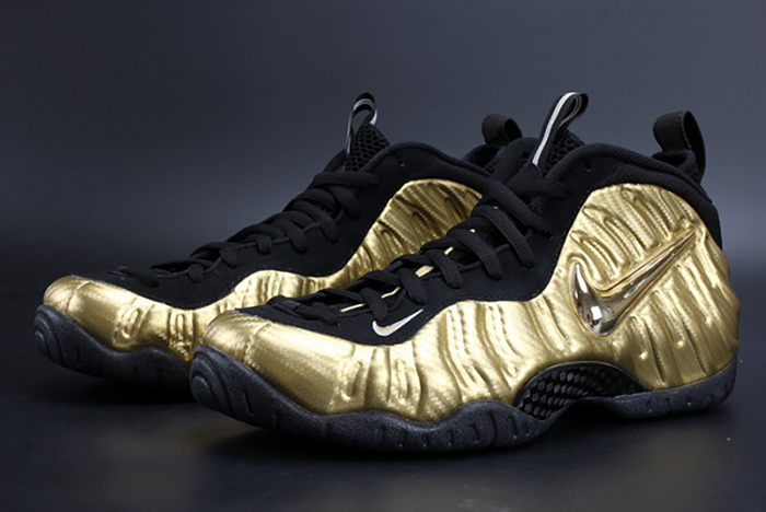 Air Foamposite Pro "Metallic Gold" Black mens 624041-701