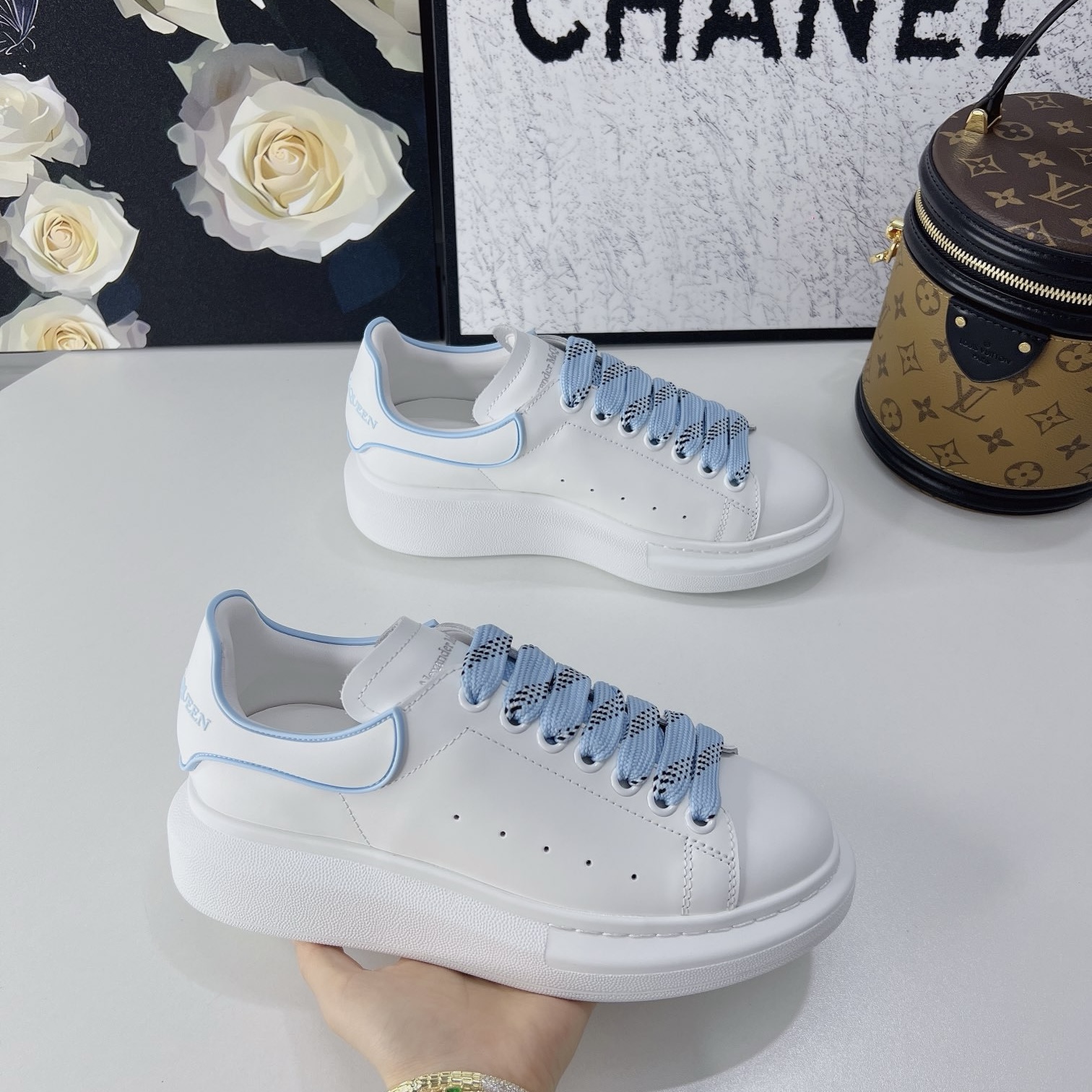 Alexander McQueen BLUE LINE TAIL/SHOELACE