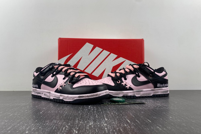 Nike SB DUNK LOW RETRO Strap co-branded black pink CW1590-100