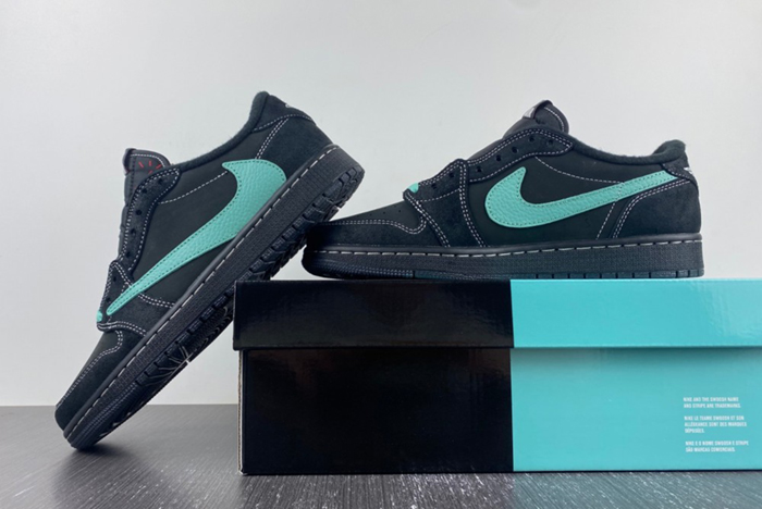 Travis Scott Air Jordan 1 Low Tiffany Phantom Custom DM7866-311