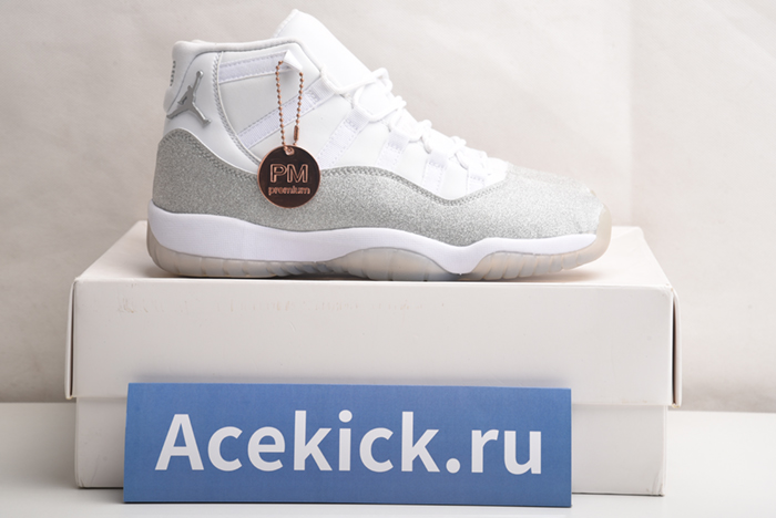 JORDAN 11 RETRO WHITE METALLIC SILVER - AR0715-100