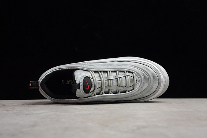 nike mens AIR VAPORMAX 97 "SILVER BULLET" metallic silver varsity red AJ7291-002