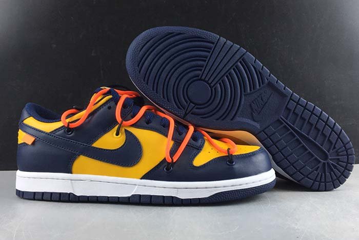 NIKE DUNK LOW Off-White  MICHIGAN - CT0856-700