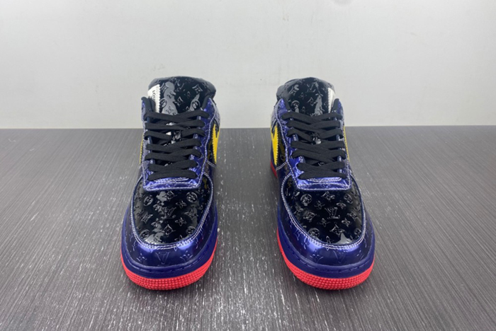 Louis V x Nike Air Force LV Black/Blue/Yellow