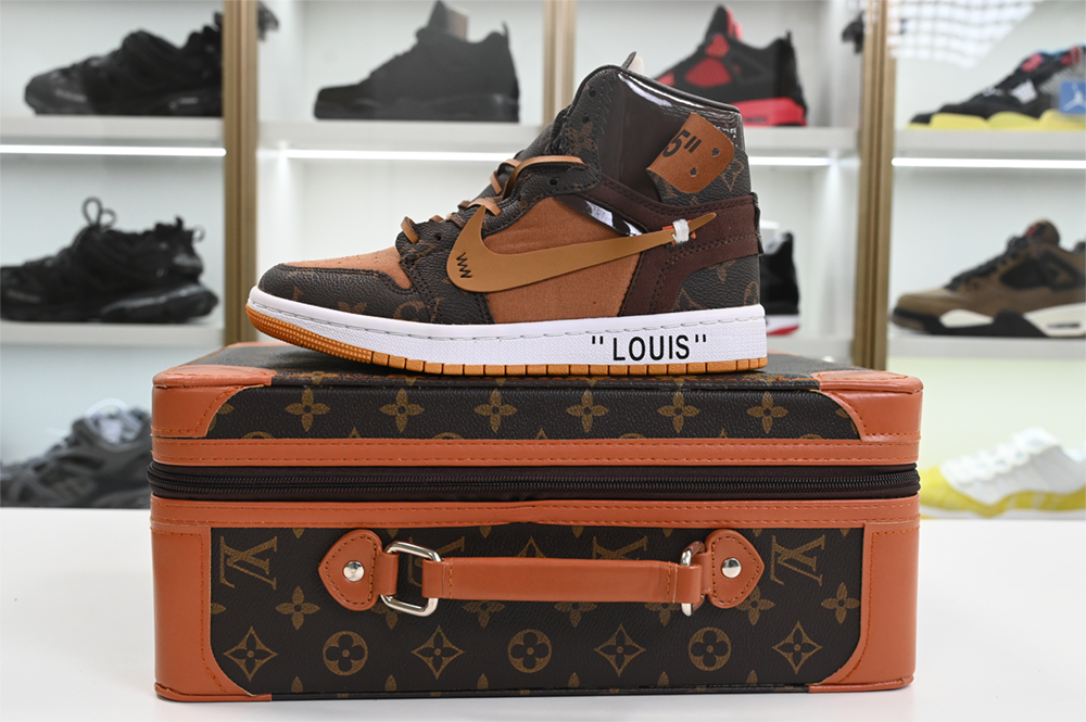 Louis V x Off-White x Air Jordan 1 Customs MENS AQ0818-158