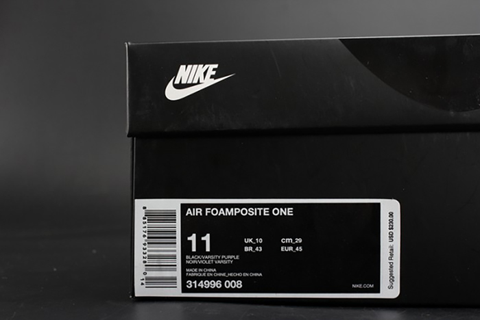 Nike Air Foamposite One "Eggplant" Black/ varsity purple mens 314996-008