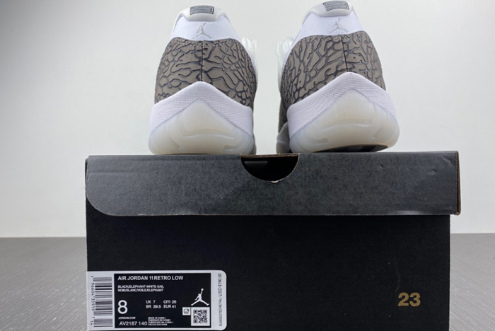 Air Jordan 11 Low Black Elephant AV2187-140