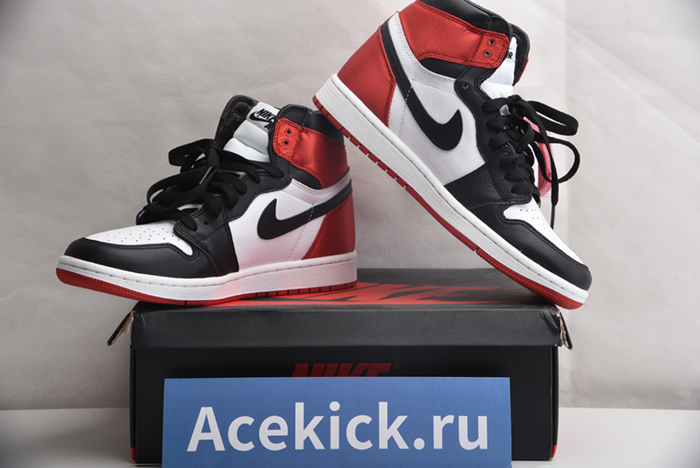 JORDAN 1 RETRO HIGH SATIN BLACK TOE - CD0461-016