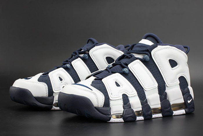 Nike Air More Uptempo "Olympic" White/Midnight Navy mens 414962-104