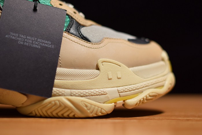 BALENCIAGA TRIPLE S W06E1-1000 BEIGE/GREEN-YELLOW