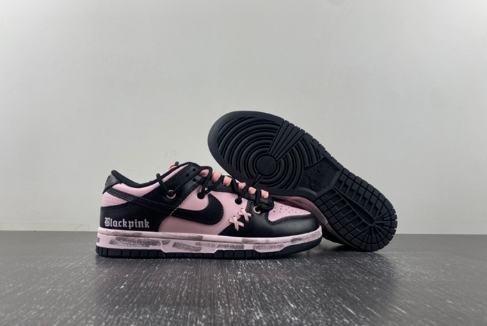 Nike SB DUNK LOW RETRO Strap co-branded black pink CW1590-100