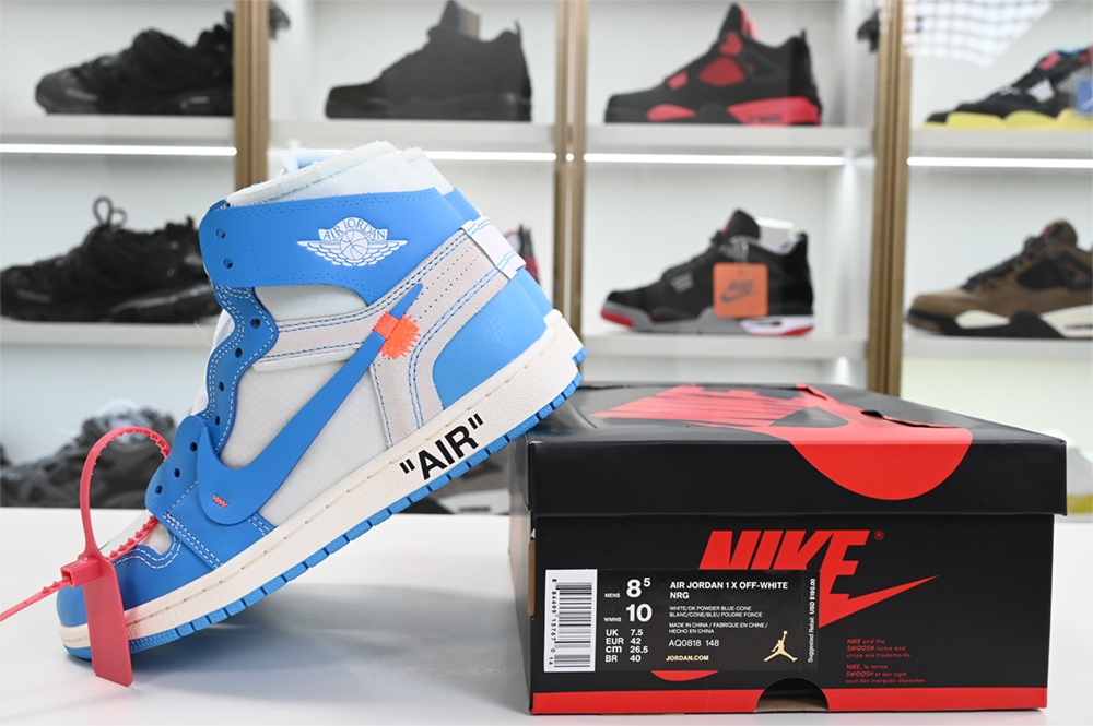Off-White  Air Jordan 1 Powder Blue UNC AQ0818-148