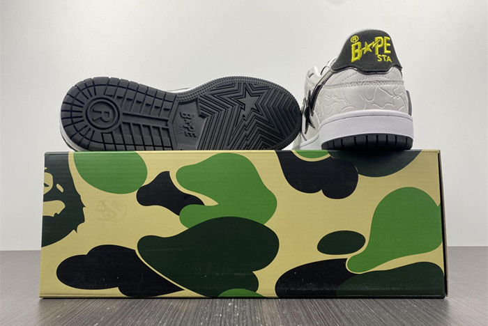 A Bathing Ape Bape SK8 Sta White Silver