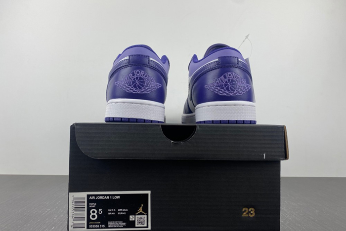 Air Jordan 1 Low White Purple 553558-515