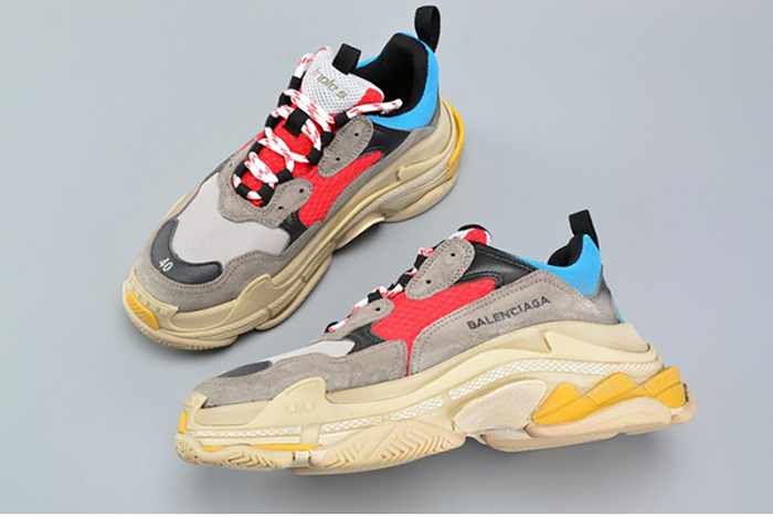 BALENCIAGA TRIPLE S TRAINER RED/ BLUE/ YELLOW 490673-W06E3-4365