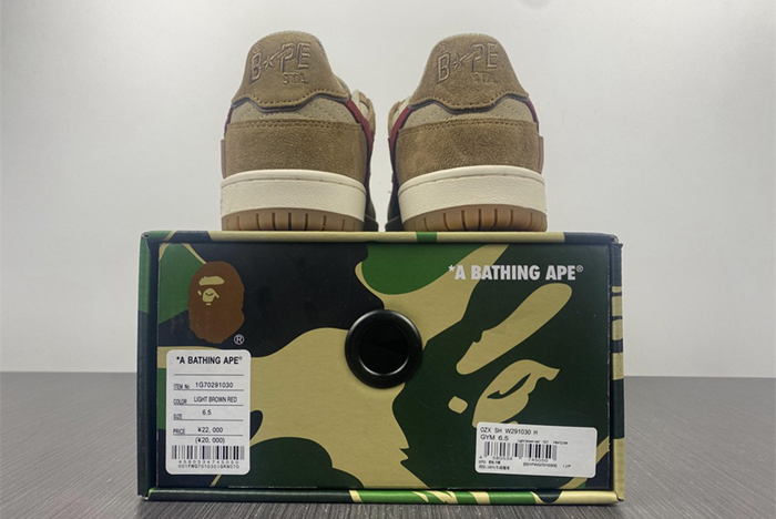 A Bathing Ape Bape SK8 Sta #6 Brown Pink