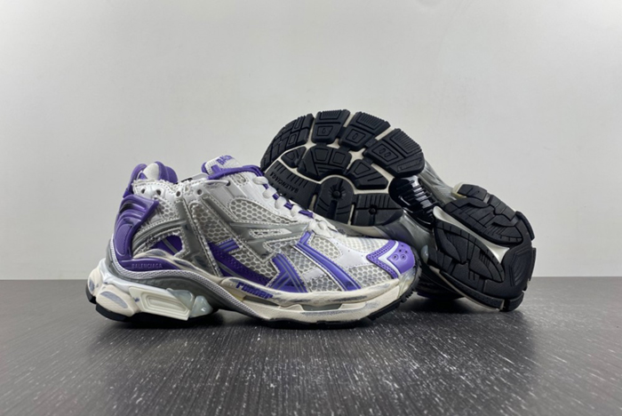 Balenciaga Runner Sneaker in Purple, Grey, White, & Black 677402-W3RB3-5901